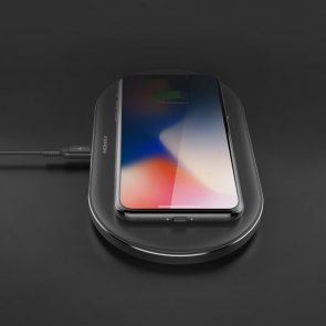 Бездротовий зарядний пристрій Momax Q.Pad Pro Qual-Coil Wireless Charger Black (UD11D)