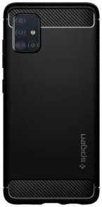 Фото: Чохол Spigen for Samsung Galaxy A51 - Rugged Armor Matte Black (ACS00563) № 4 | KTC