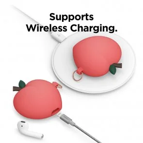 Фото: Чохол Elago for Airpods - Peach Hang Case Red	(EAP-PEACH-RD) № 2 | KTC