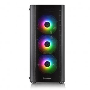 ATX, Thermaltake V250 TG ARGB, NoPSU, Fan 4x12cm, 2xUSB2.0, 1xUSB3.0, Black, прозора бока стінка