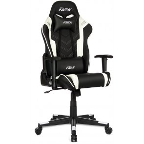 Крісло DXRACER NEX EC/OK134/NW PU Black/White (EC-O134-NW-K3-303)