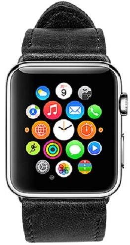 Ремінець JISON for Apple Watch 42/44mm - Leather Loop Band Black