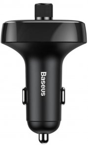 Автомобільний зарядний пристрій + FM-трансмітер Baseus T-Typed MP3 Car Charger S-09 Black (CCALL-TM01)