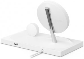 Док-станція Belkin 2in1 Wireless Pad/Stand/Apple Watch White (F8J234VFWHT-APL)