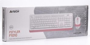 Комплект клавіатура+миша A4tech F1010 Pink (F1010 (Pink))