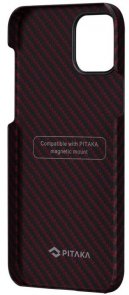 Чохол Pitaka for iPhone 12 Mini - MagEZ Case Black/Red Twill (KI1203)