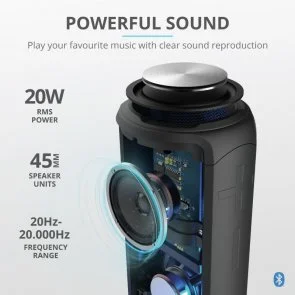 Фото: Портативна колонка Trust Caro Max Powerful Bluetooth Black (23833_TRUST) № 4 | KTC