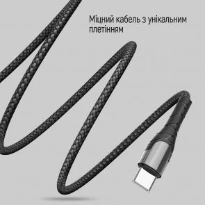 Фото: Кабель ColorWay PD Fast Charging 65W CM / CM 1m Gray (CW-CBPDCC040-GR) № 13 | KTC