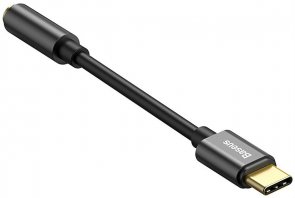 Перехiдник Baseus Type-C / 3.5mm F Black (CATL54-01)