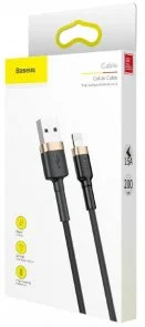 Фото: Кабель Baseus Cafule 1.5A AM / Lightning 2m Black/Gold (CALKLF-CV1) № 6 | KTC
