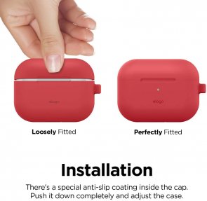 Чохол Elago for Airpods Pro - Silicone Hand Case Red (EAPPOR-HANG-RD)