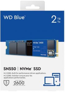 Твердотільний накопичувач Western Digital Blue SN550 2280 PCIe 3.0 NVMe 2TB (WDS200T2B0C)