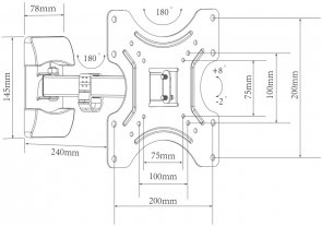 Кронштейн CHARMOUNT TV-12 Black