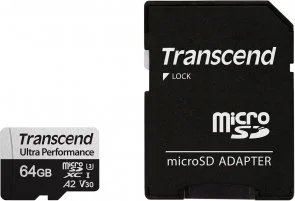 Фото: FLASH пам'ять Transcend Ultra Performance 340S Micro SDXC 64GB with adapter (TS64GUSD340S) № 3 | KTC