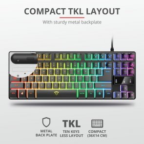 Клавіатура Trust GXT 833 Thado TKL Illuminated RU USB (23724)