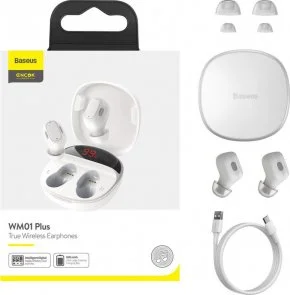 Фото: Навушники Baseus Encok WM01 Plus White № 5 | KTC