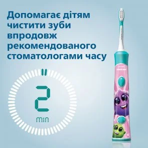 Фото: Електрична зубна щітка Philips Sonicare For Kids Bluetooth Blue (HX6322/04) № 6 | KTC