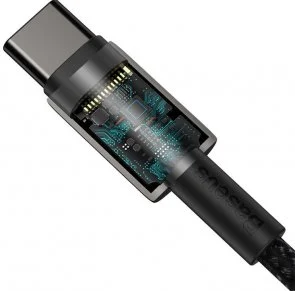 Фото: Кабель Baseus Tungsten Gold 100W CM / CM 1m Black (CATWJ-01) № 4 | KTC