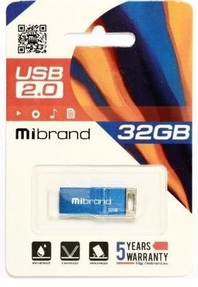 Фото: Флешка USB Mibrand Chameleon 32GB Blue (MI2.0/CH32U6U) № 2 | KTC