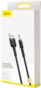 Кабель живлення Baseus Cafule 2A USB / DC 3.5mm 1m Gray/Black (CADKLF-G1)
