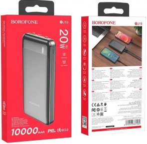 Батарея універсальна BOROFONE BJ19 10000mAh Black (BJ19 Black)