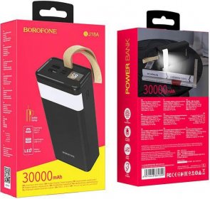 Батарея універсальна BOROFONE BJ18A Coolmy 30000mAh Black (BJ18A Black)