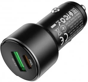 Фото: Автомобільний зарядний пристрій Hoco Z42 Light Road Black (Z42 Black) № 2 | KTC