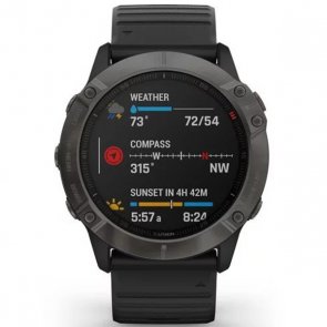 Смарт годинник Garmin Fenix 6X Pro Sapphire Carbon Grey DLC with Black Band (010-02157-11)