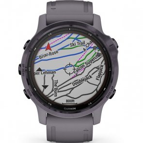 Смарт годинник Garmin Fenix 6S Pro Solar Edition Amethyst Steel with Shale Gray Band (010-02409-15)