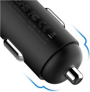 Зарядний пристрій Rock Space Sitor Car Charger with Digital Display Black (RCC0127)