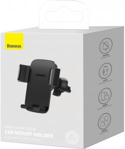 Кріплення для мобільного телефону Baseus Easy Control Pro Clamp Car Mount Holder /Air Outlet Version/ Black (SUYK010101)