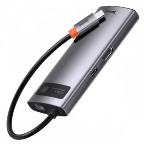 Фото: USB-хаб Baseus Metal Gleam Series 6in1 Gray (CAHUB-CW0G) № 4 | KTC