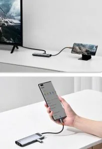 Фото: USB-хаб Baseus Metal Gleam Series 8in1 Gray (CAHUB-CV0G) № 8 | KTC
