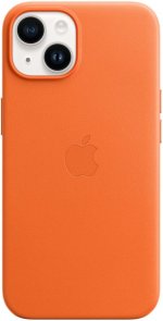 Чохол Apple for iPhone 14 - Leather Case with MagSafe Orange (MPP83ZE/A)