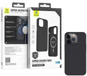 Чохол Blueo for iPhone 14 Pro Max - Armor Aramid Fiber Anti-Drop Case Black