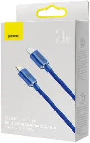 Фото: Кабель Baseus Crystal Shine Series 20W Type-C / Lightning 1.2m Blue (CAJY000203) № 5 | KTC