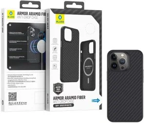 Фото: Чохол Blueo for iPhone 14/13 - Armor Aramid Fiber Anti-Drop Case MagSafe Black (BK5777/14) № 6 | KTC
