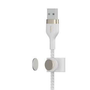 Кабель Belkin BoostCharge Pro Flex AM / Lightning 1m White (CAA010BT1MWH)