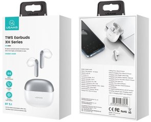 Навушники Usams XH09 Earbuds XH Series White (BHUXH02)