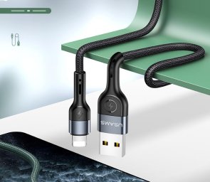 Кабель Usams US-SJ448 U55 AM / Lightning 1m Black (SJ448USB01)