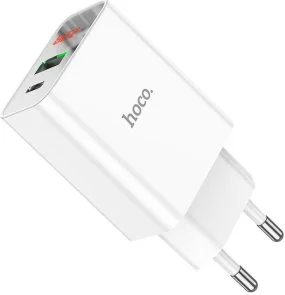 Фото: Зарядний пристрій Hoco C100A Digital Display 20W White (C100A White) № 3 | KTC