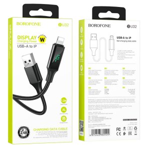 Кабель BOROFONE BU32 3A Type-C / Lightning 1.2m Black (BU32PDLB)