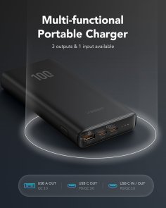 Батарея універсальна Veger T100 20000mAh 100W Black (6970453555461)