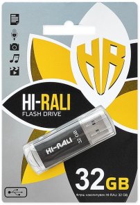 Флешка USB HI-Rali Rocket Series 32GB Black (HI-32GBVCBK)