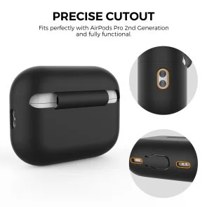 Фото: Чохол for AirPods Pro 2 - Silicon Case DELIDIGI Black № 2 | KTC