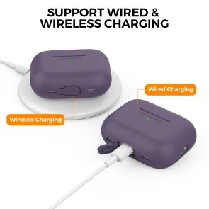 Фото: Чохол for AirPods Pro 2 - Silicon Case DELIDIGI Burgundy № 3 | KTC