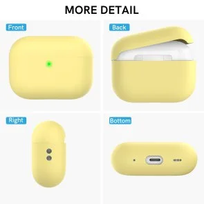 Фото: Чохол for AirPods Pro 2 - Silicon Case Two Parts Yellow № 4 | KTC