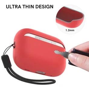 Фото: Чохол for AirPods Pro 2 - Silicon Case Two Parts Red № 2 | KTC