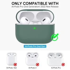 Фото: Чохол for AirPods Pro 2 - Silicon Case Two Parts Midnight Green № 3 | KTC