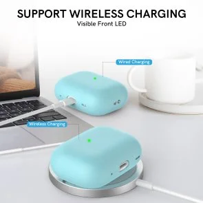 Фото: Чохол for AirPods Pro 2 - Silicon Case Two Parts Green № 6 | KTC